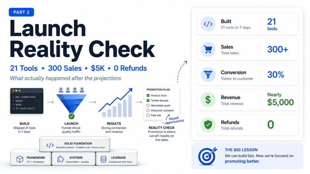 Launch reality check and results dashboard