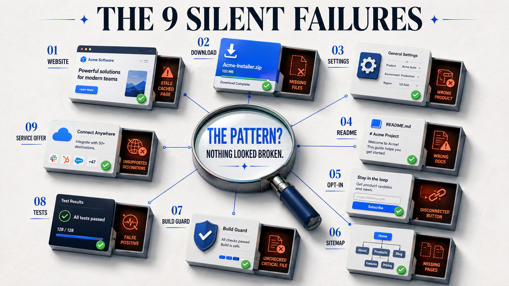 The 9 Silent Failures Infographic