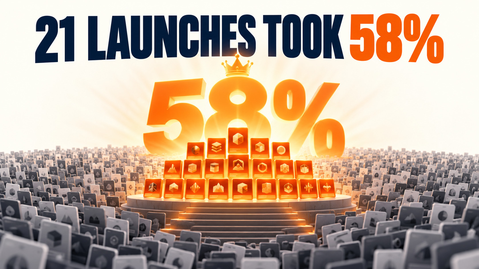 21 Launches, 58% Winners