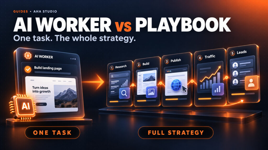 AI Worker vs Playbook: One Does a Task, the Other Runs the Whole Strategy