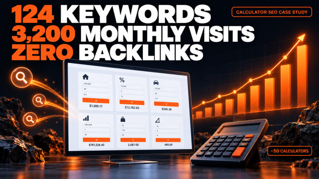 A Calculator Site With No External SEO: 124 Keywords and 3,200 Visits a Month