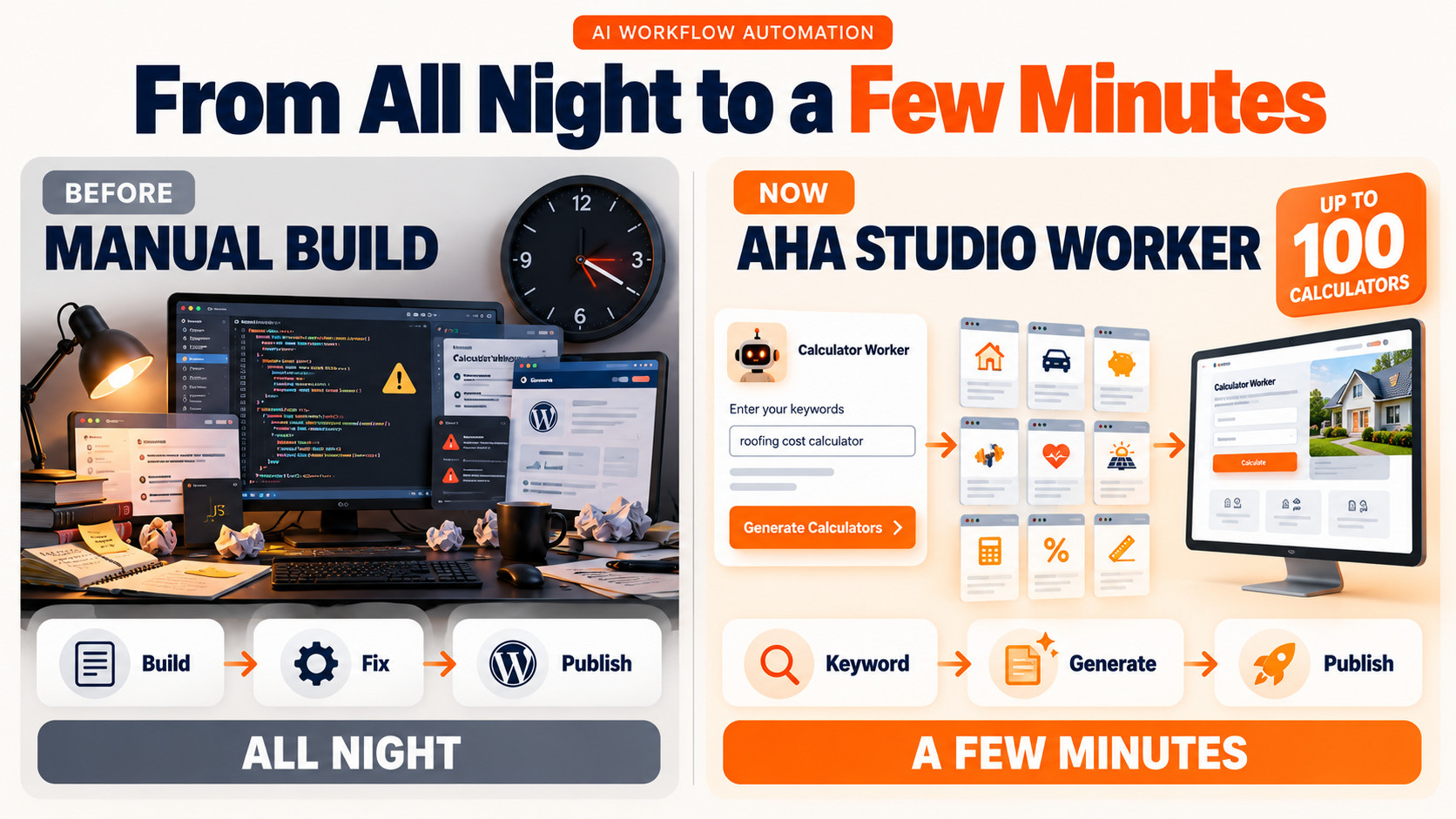 From an entire night to just a few minutes.