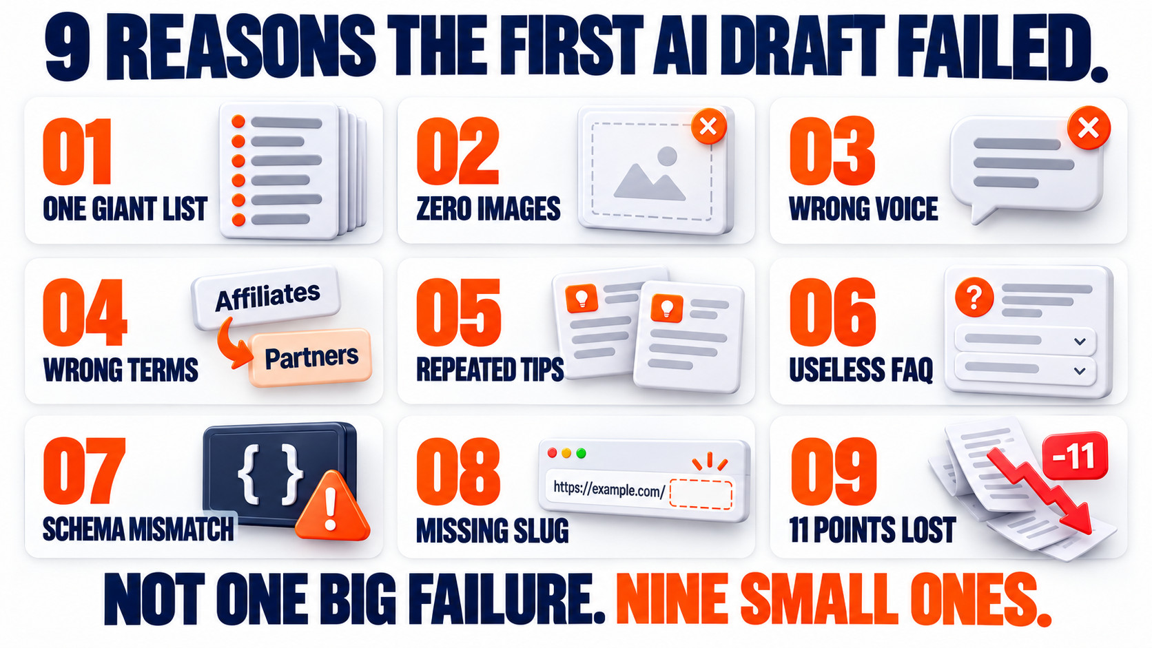 Nine Small Failures Behind One Lost AI Draft