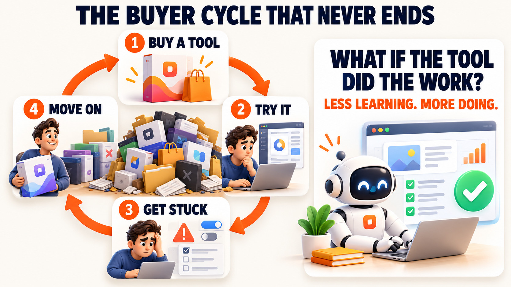 The endless buyer cycle Let AI do the work.