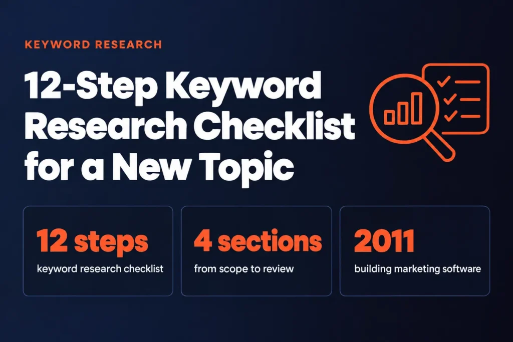 12-Step Keyword Research Checklist for a New Topic